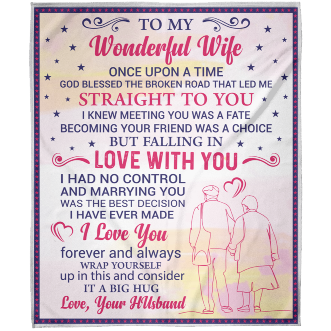 To My Wonderful Wife | Fleece Blanket
