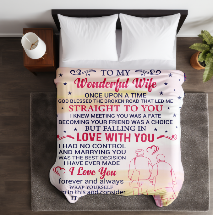 To My Wonderful Wife | Fleece Blanket