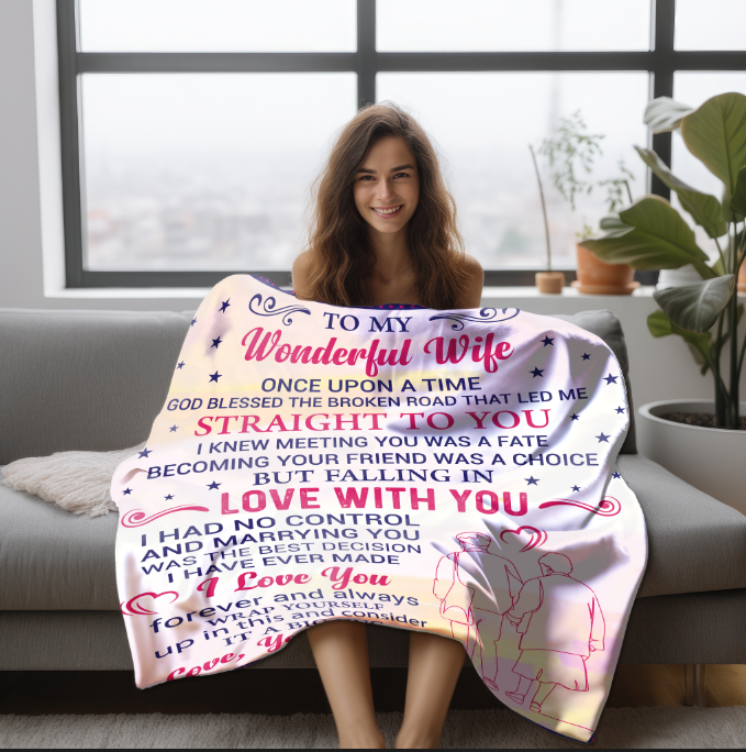 To My Wonderful Wife | Fleece Blanket