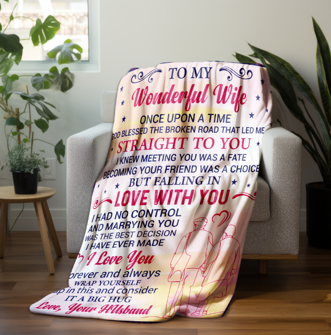 To My Wonderful Wife | Fleece Blanket