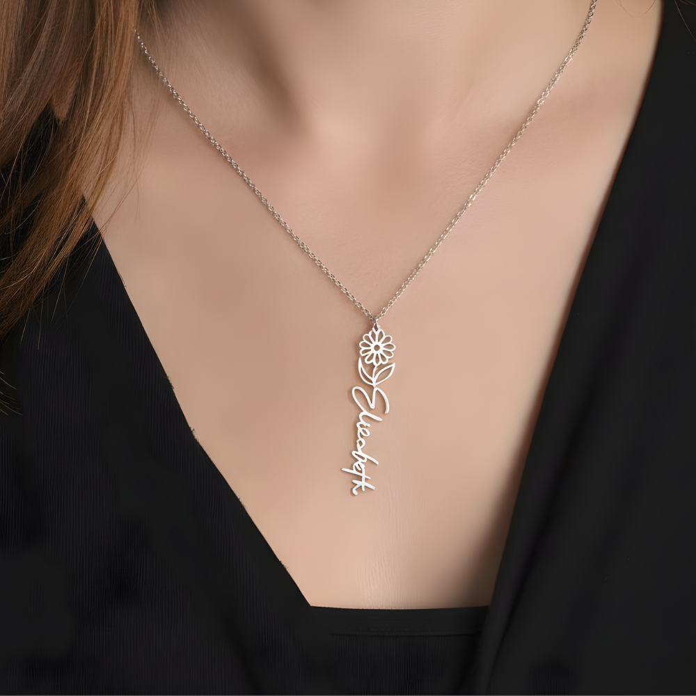 To My Daughter | Flower Name Necklace