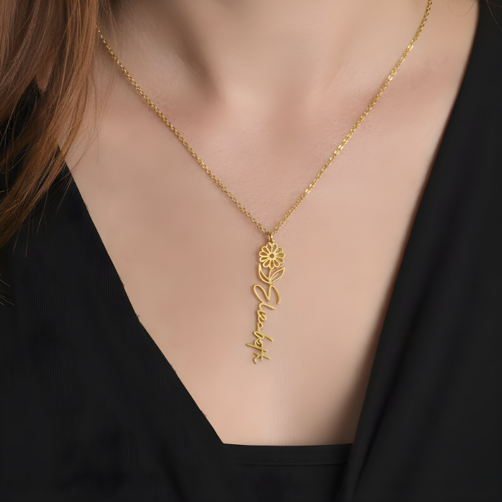 To My Daughter | Flower Name Necklace