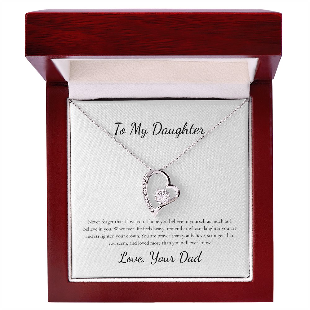 To My Daughter Forever Love Necklace