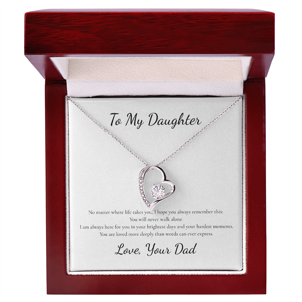 To My Daughter Forever Love Necklace