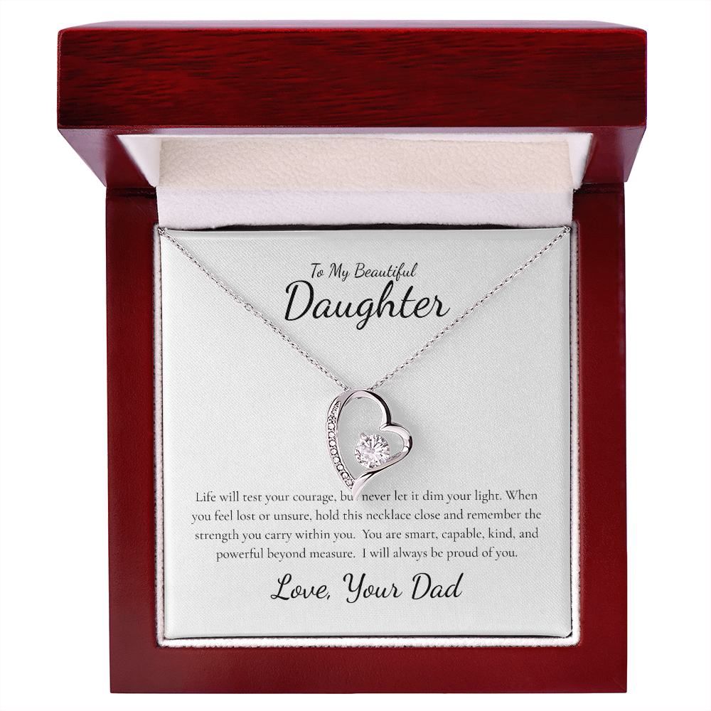 To My Daughter Forever Love Necklace
