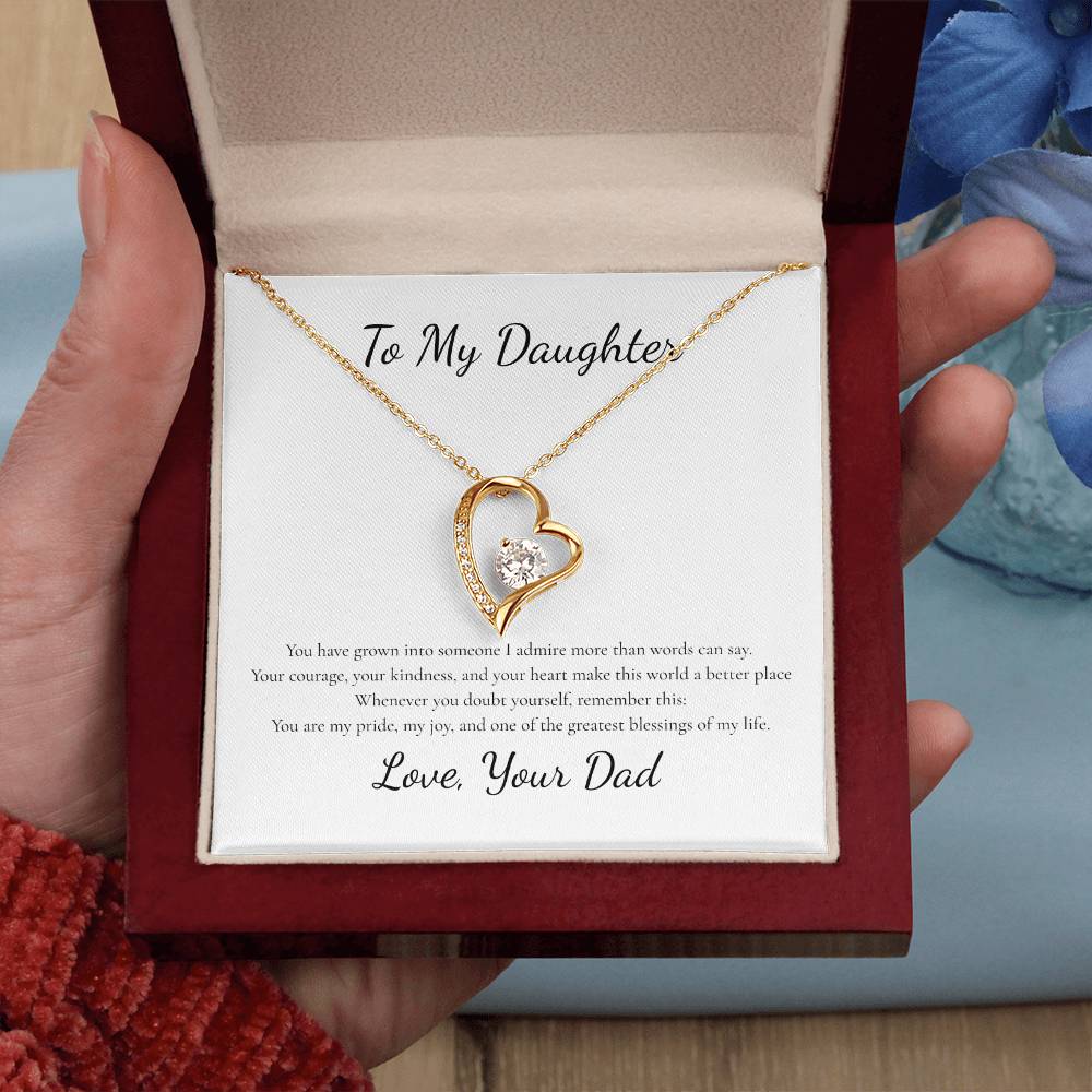 To My Daughter Forever Love Necklace
