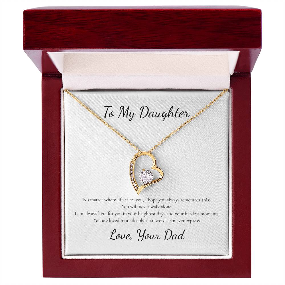 To My Daughter Forever Love Necklace