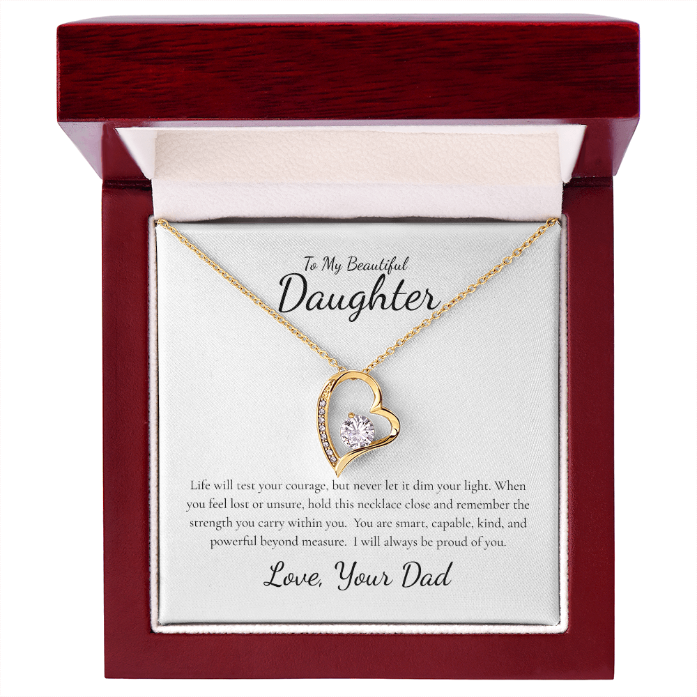 To My Daughter Forever Love Necklace