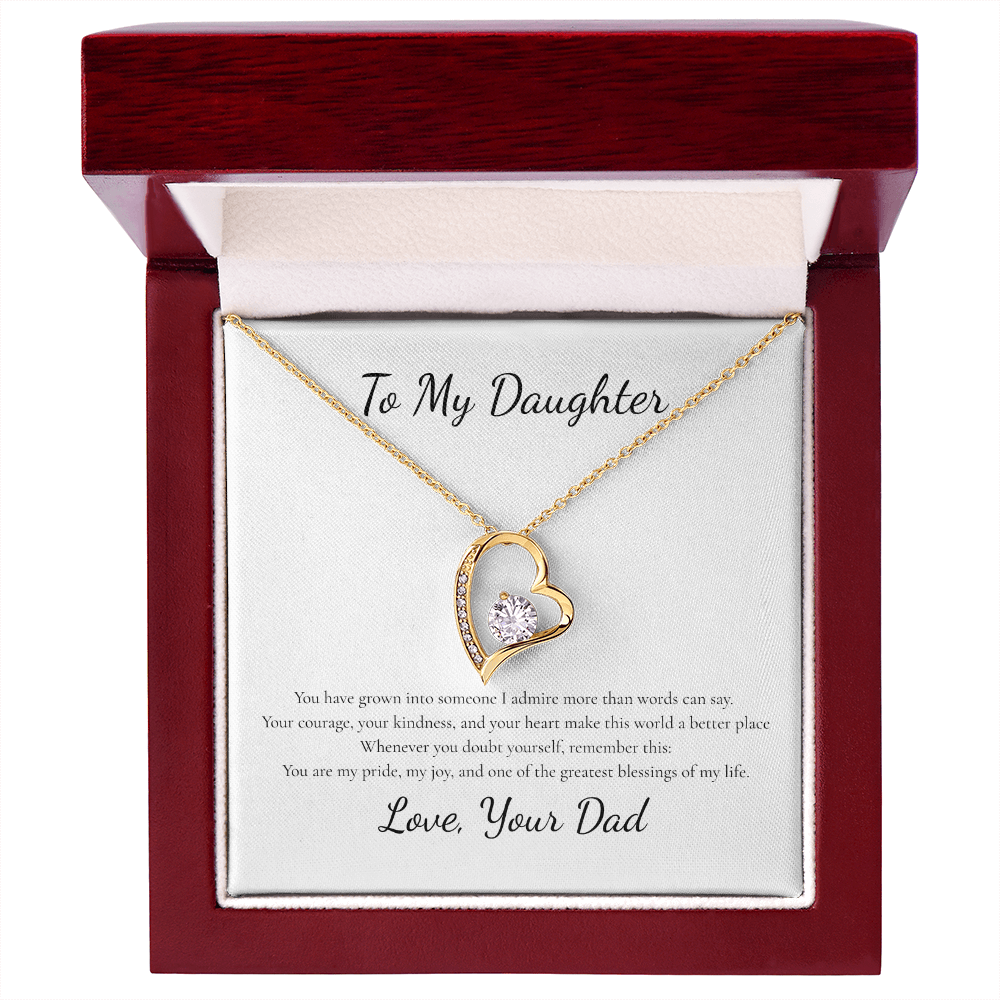 To My Daughter Forever Love Necklace