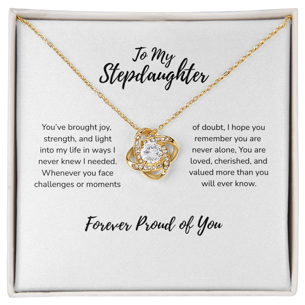 To My Stepdaughter  Love Knot Necklace