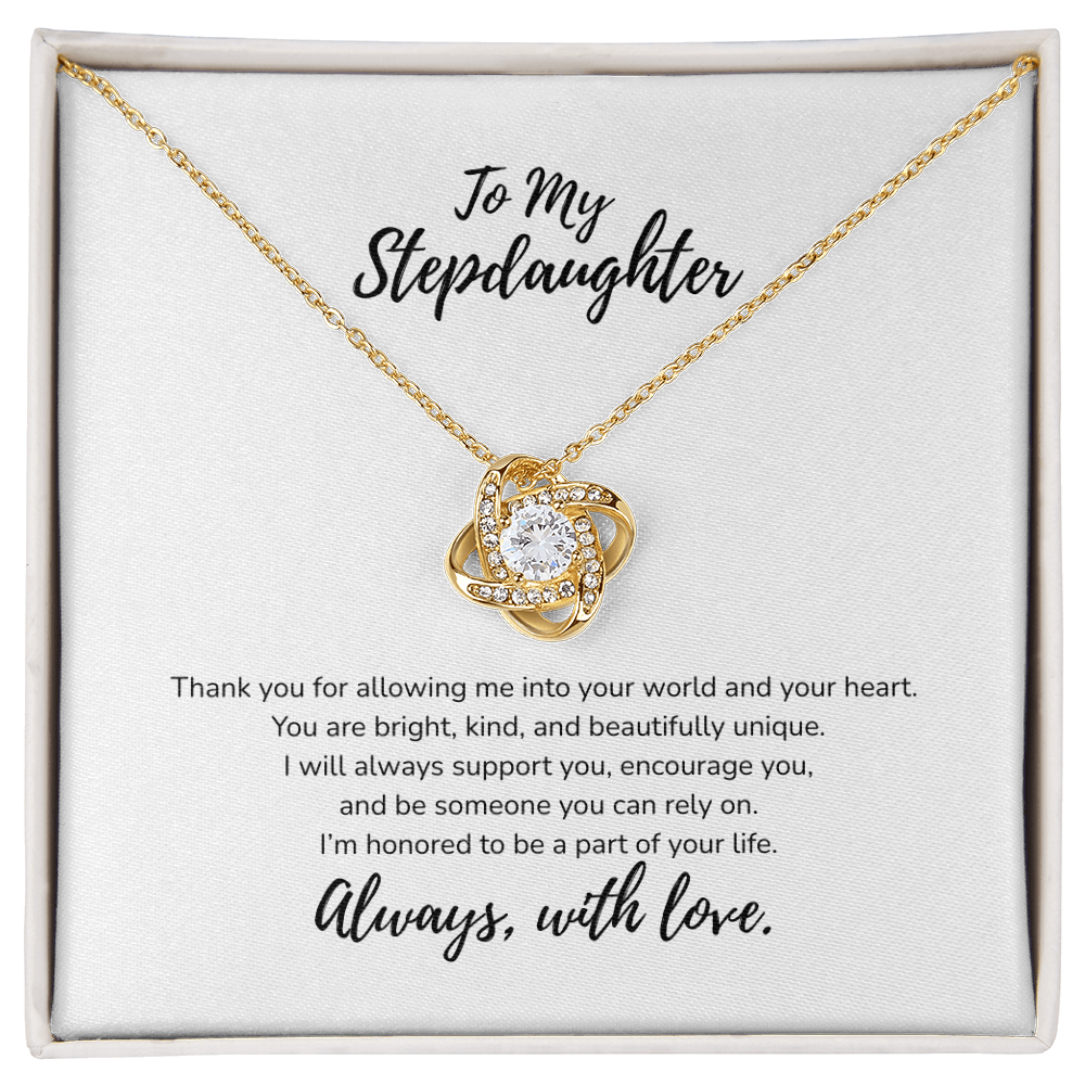 To My Stepdaughter Love Knot Necklace