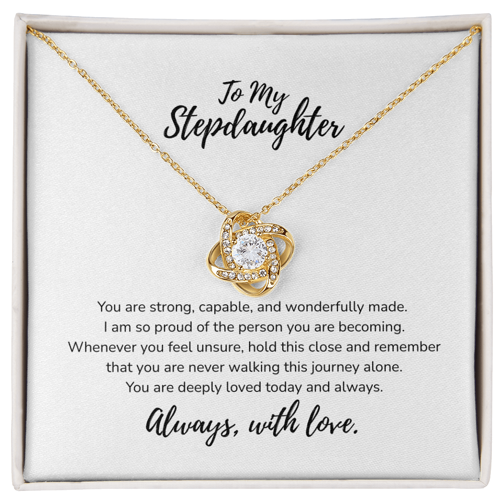 To My Stepdaughter Love Knot Necklace