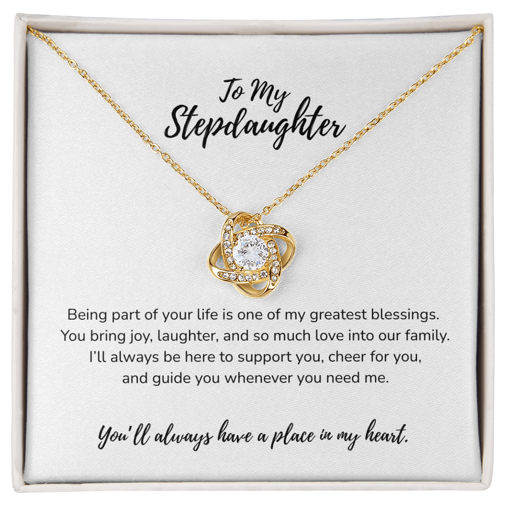 To My Stepdaughter Love Knot Necklace