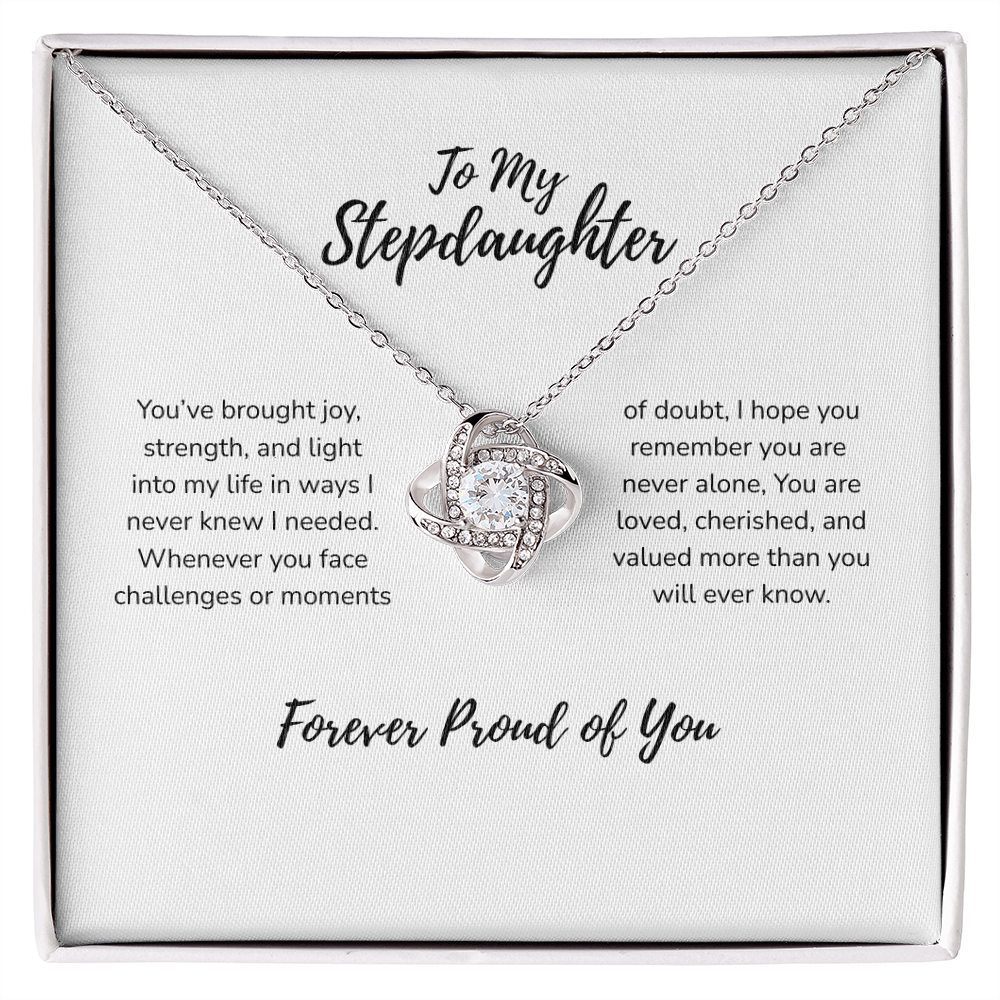 To My Stepdaughter  Love Knot Necklace