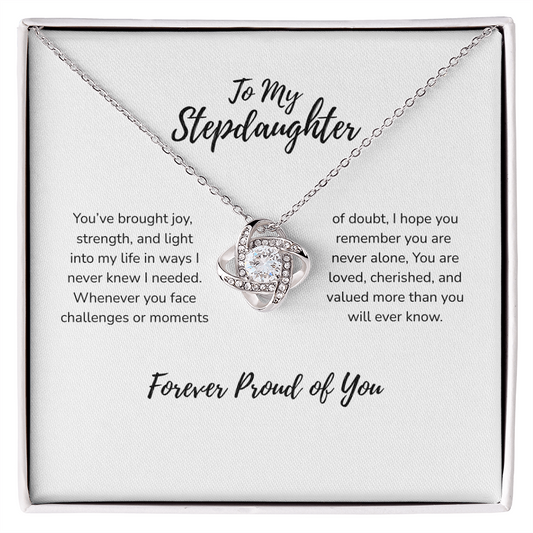 To My Stepdaughter  Love Knot Necklace