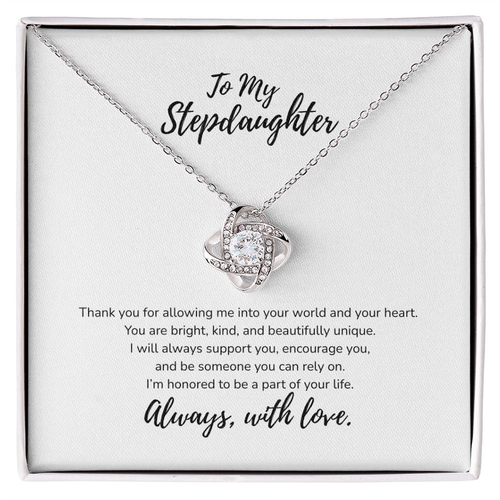 To My Stepdaughter Love Knot Necklace