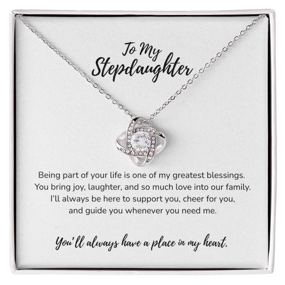 To My Stepdaughter Love Knot Necklace