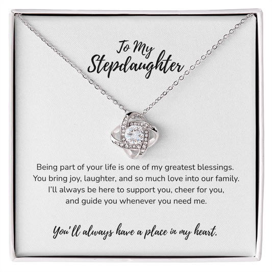 To My Stepdaughter Love Knot Necklace