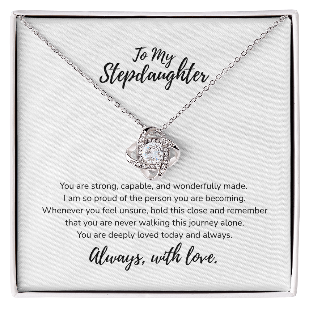 To My Stepdaughter Love Knot Necklace