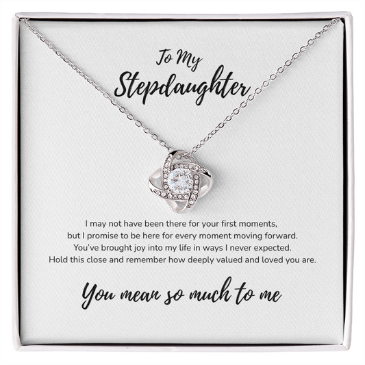 To My Stepdaughter Love Knot Necklace