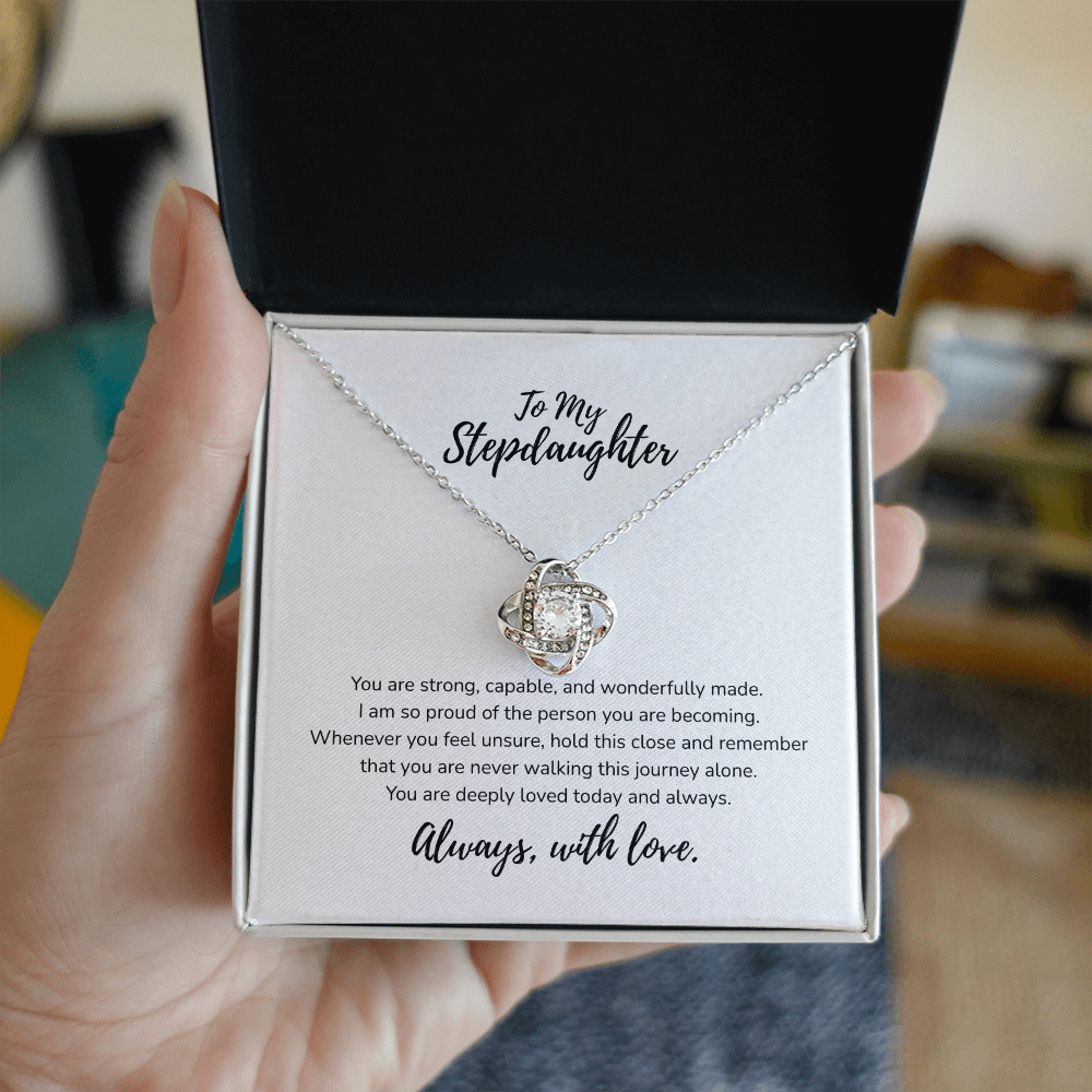 To My Stepdaughter Love Knot Necklace