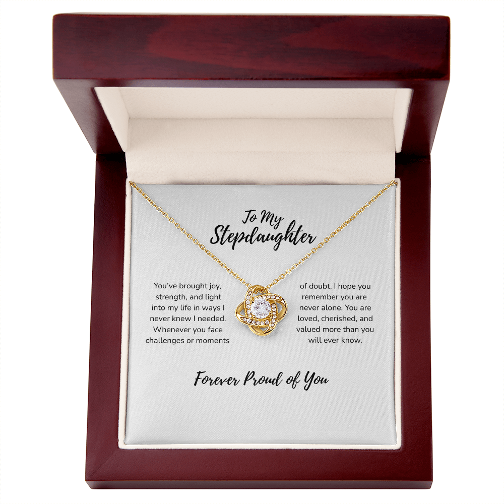 To My Stepdaughter  Love Knot Necklace
