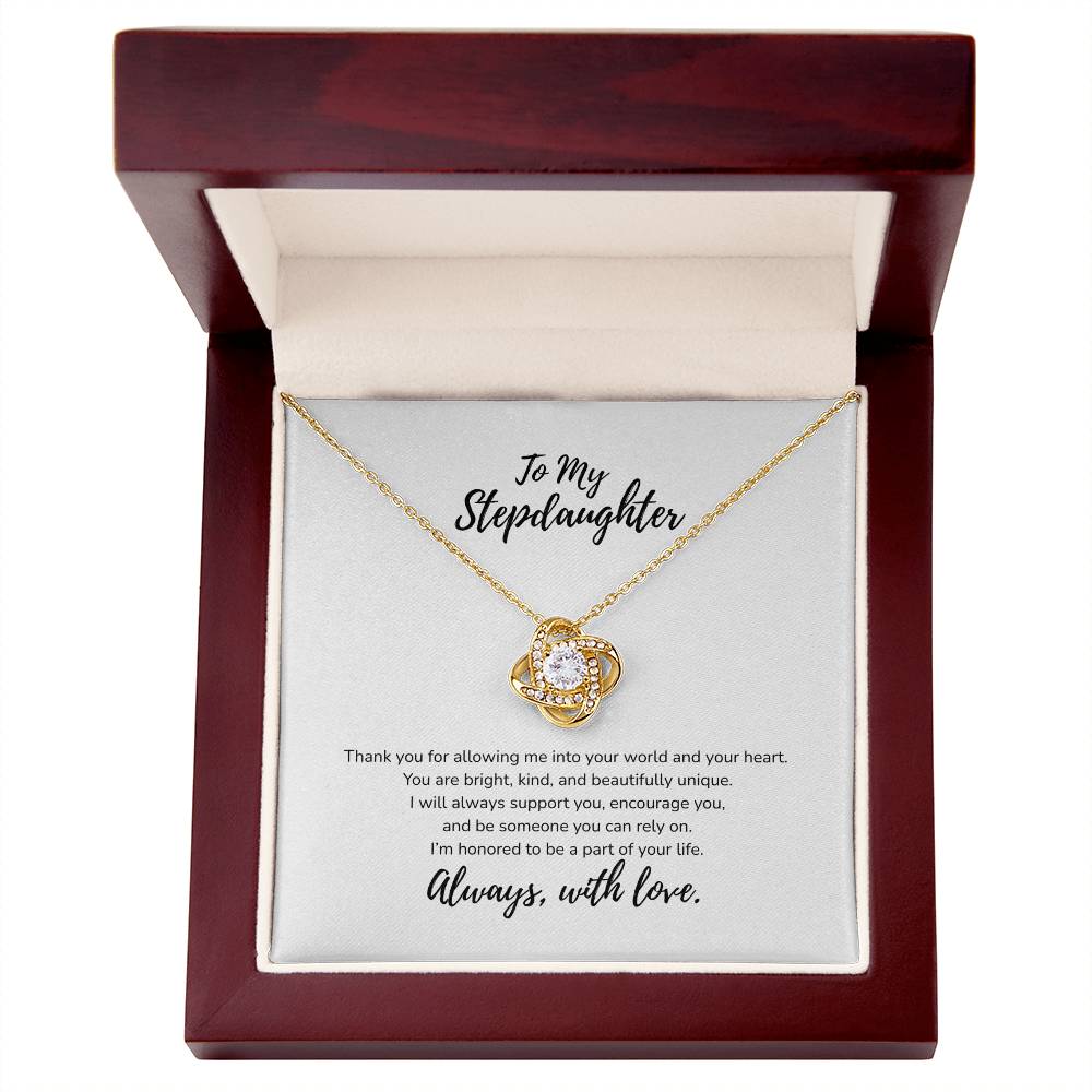 To My Stepdaughter Love Knot Necklace