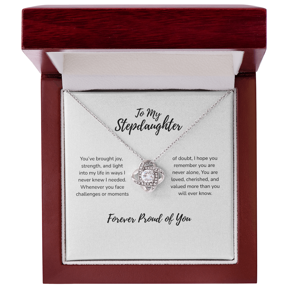 To My Stepdaughter  Love Knot Necklace