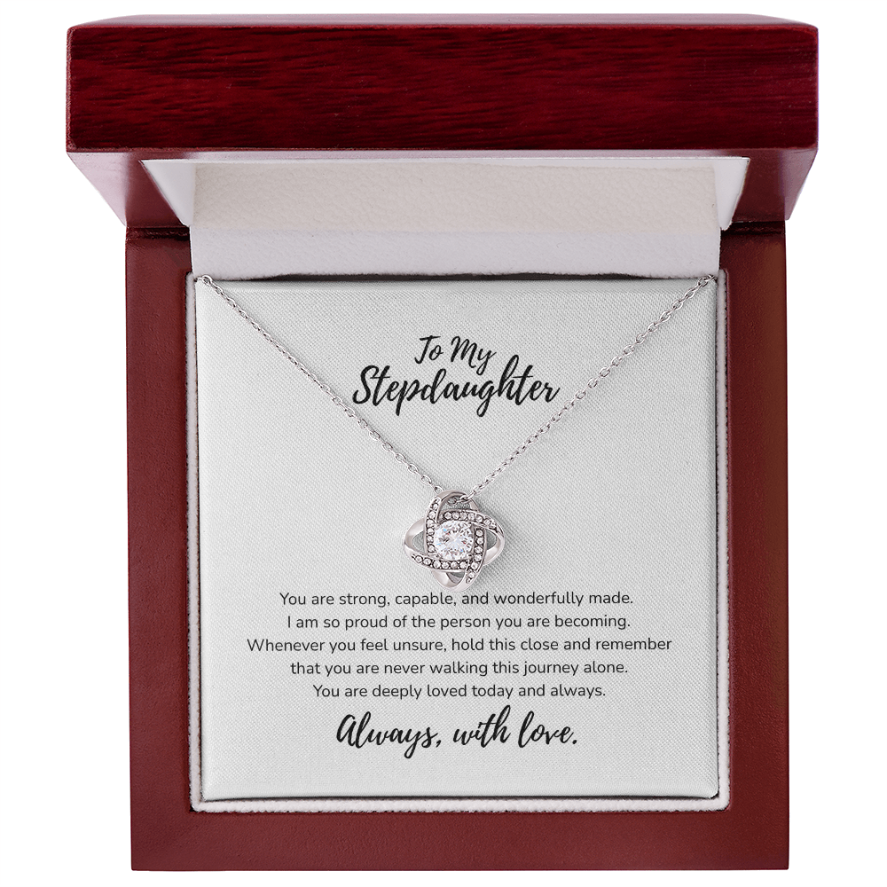 To My Stepdaughter Love Knot Necklace