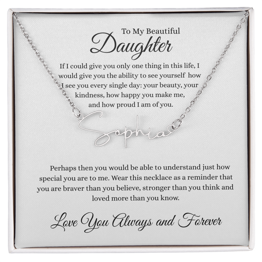 To My Daughter | Name Necklace