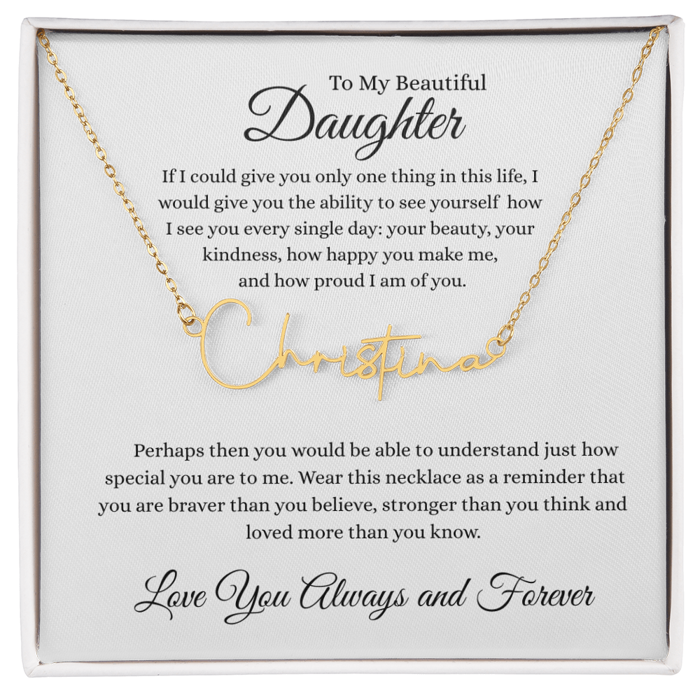 To My Daughter | Name Necklace
