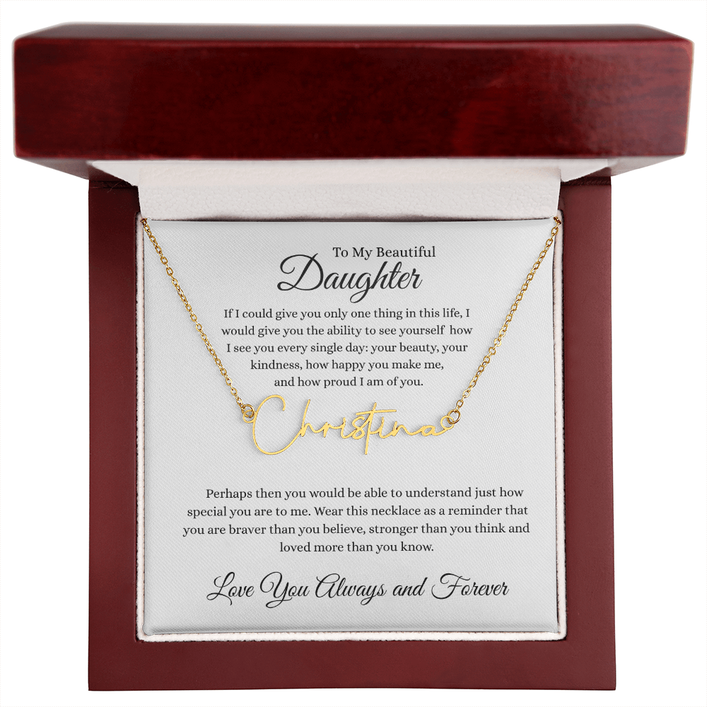 To My Daughter | Name Necklace