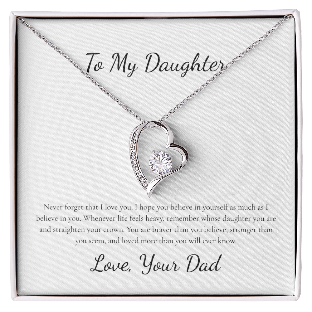 To My Daughter Forever Love Necklace