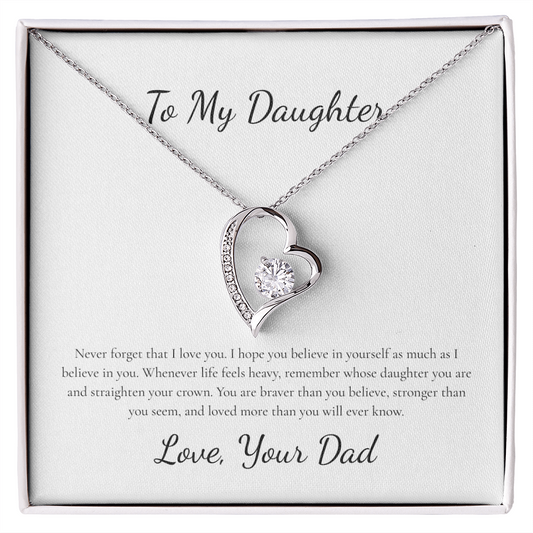 To My Daughter Forever Love Necklace