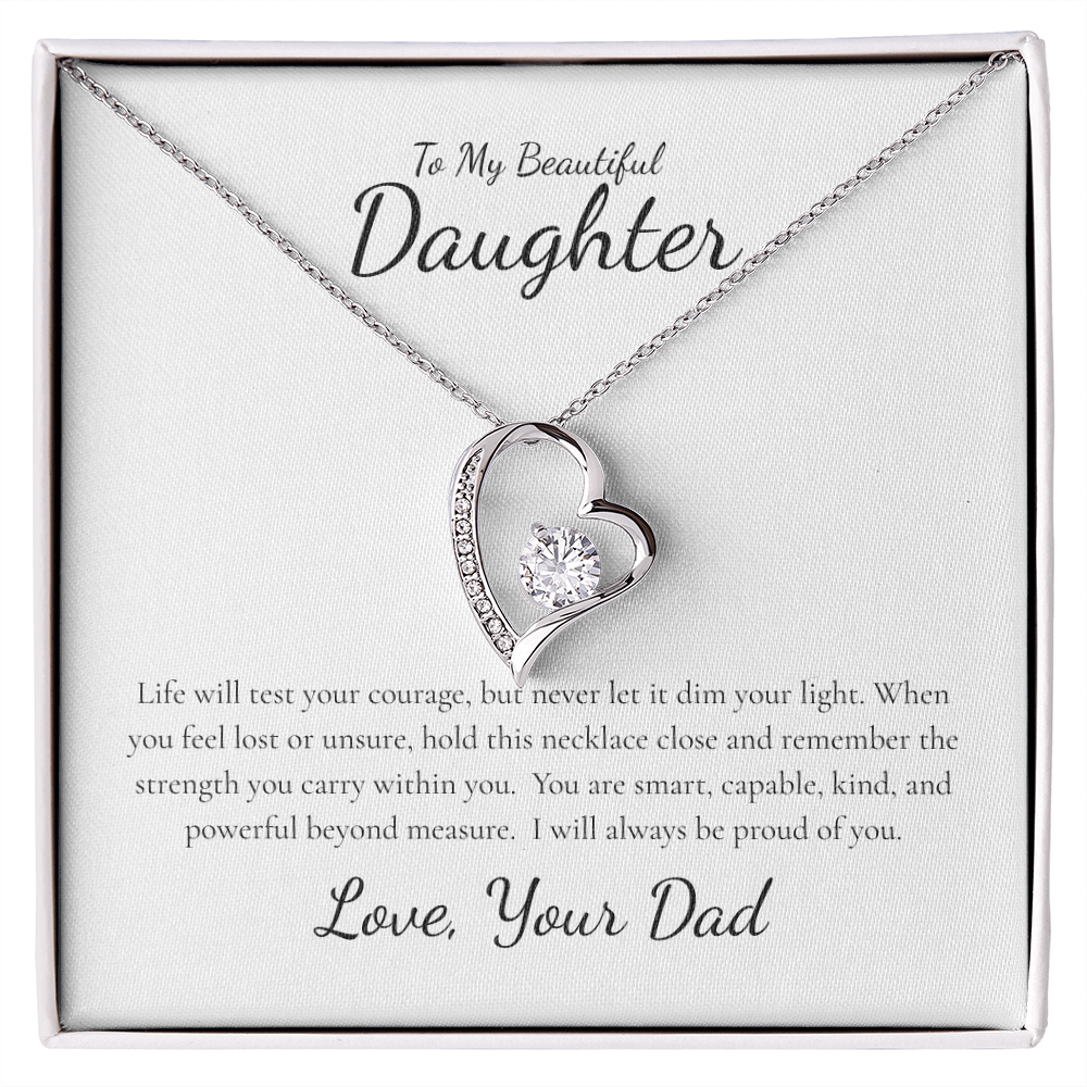 To My Daughter Forever Love Necklace