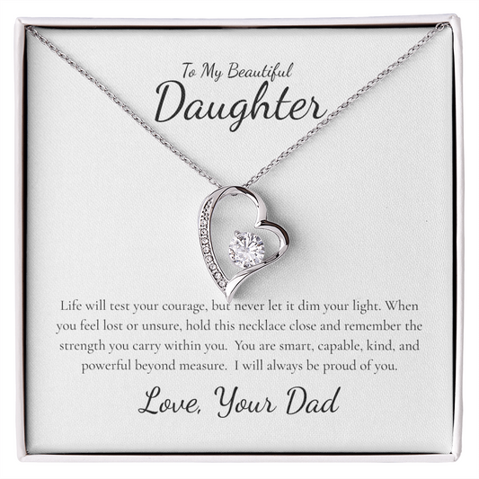 To My Daughter Forever Love Necklace