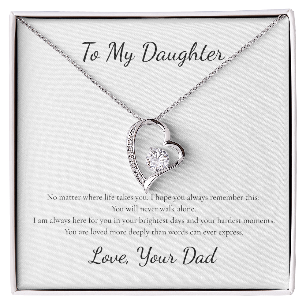 To My Daughter Forever Love Necklace