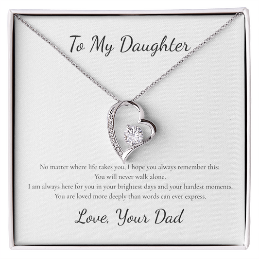 To My Daughter Forever Love Necklace