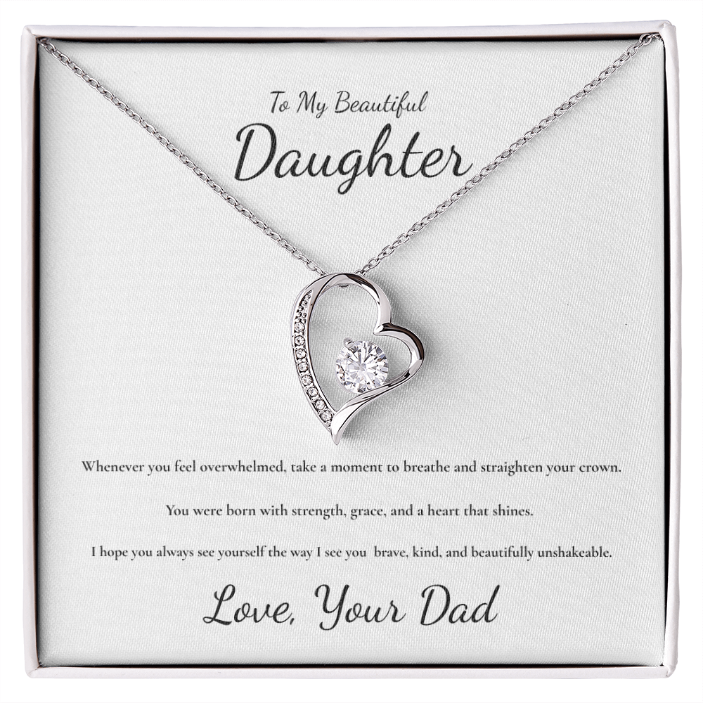 To My Daughter Forever Love Necklace