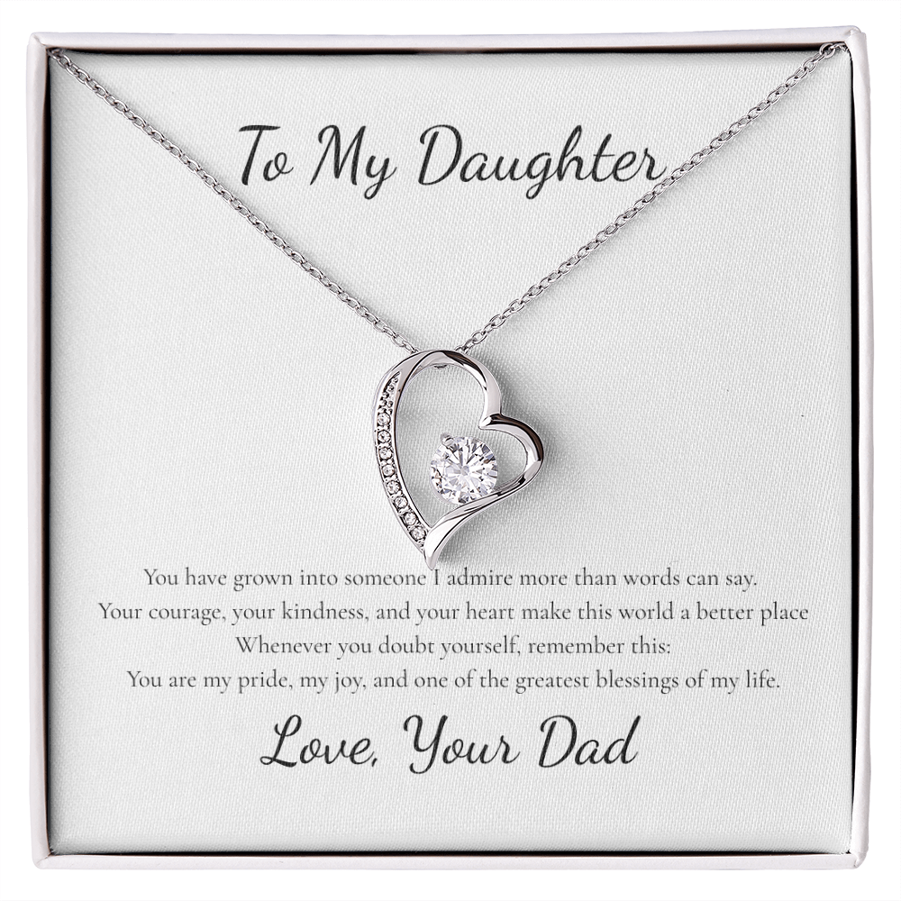 To My Daughter Forever Love Necklace
