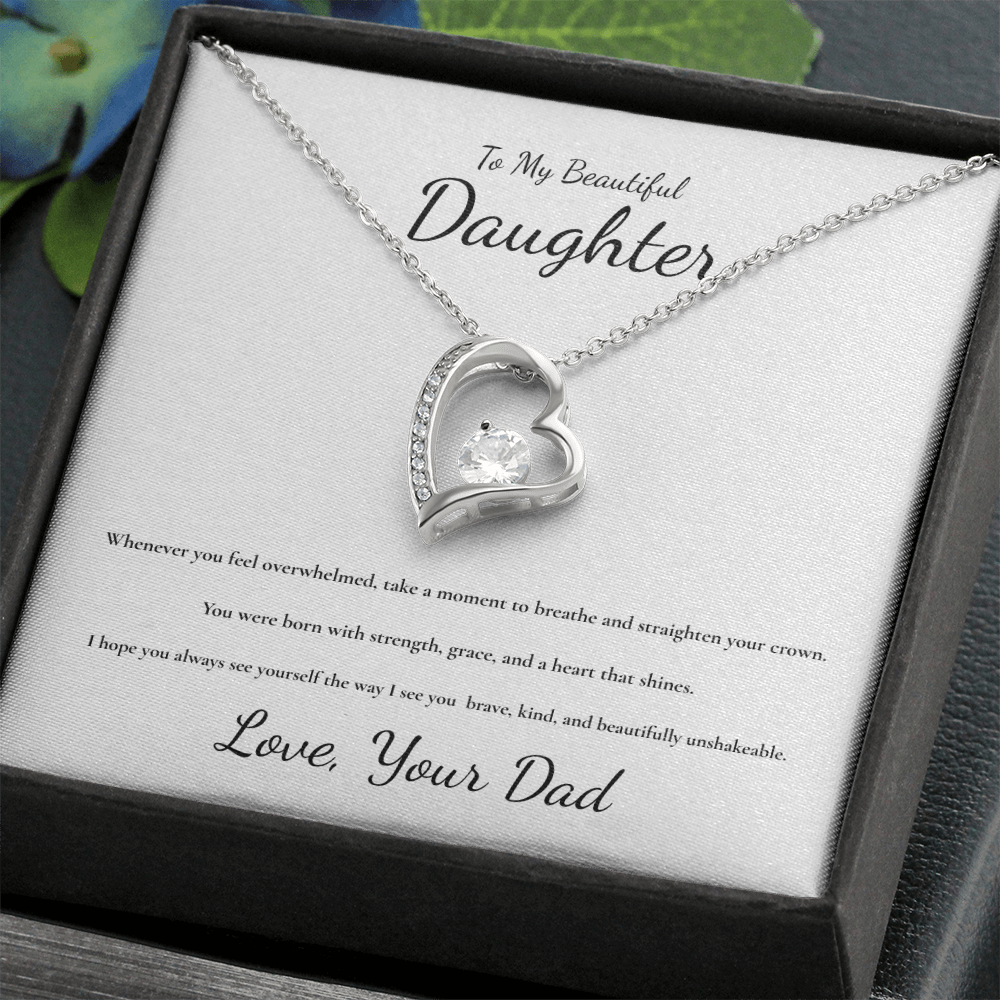 To My Daughter Forever Love Necklace