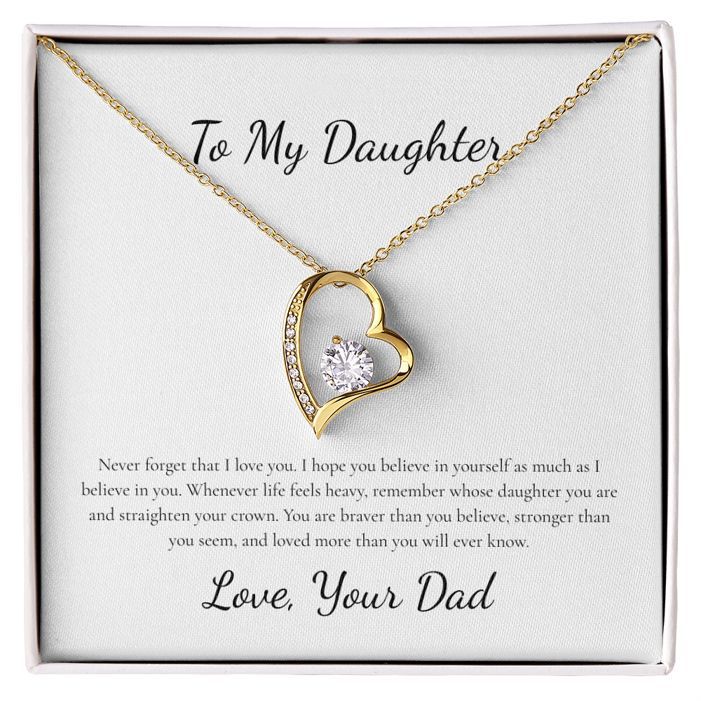 To My Daughter Forever Love Necklace