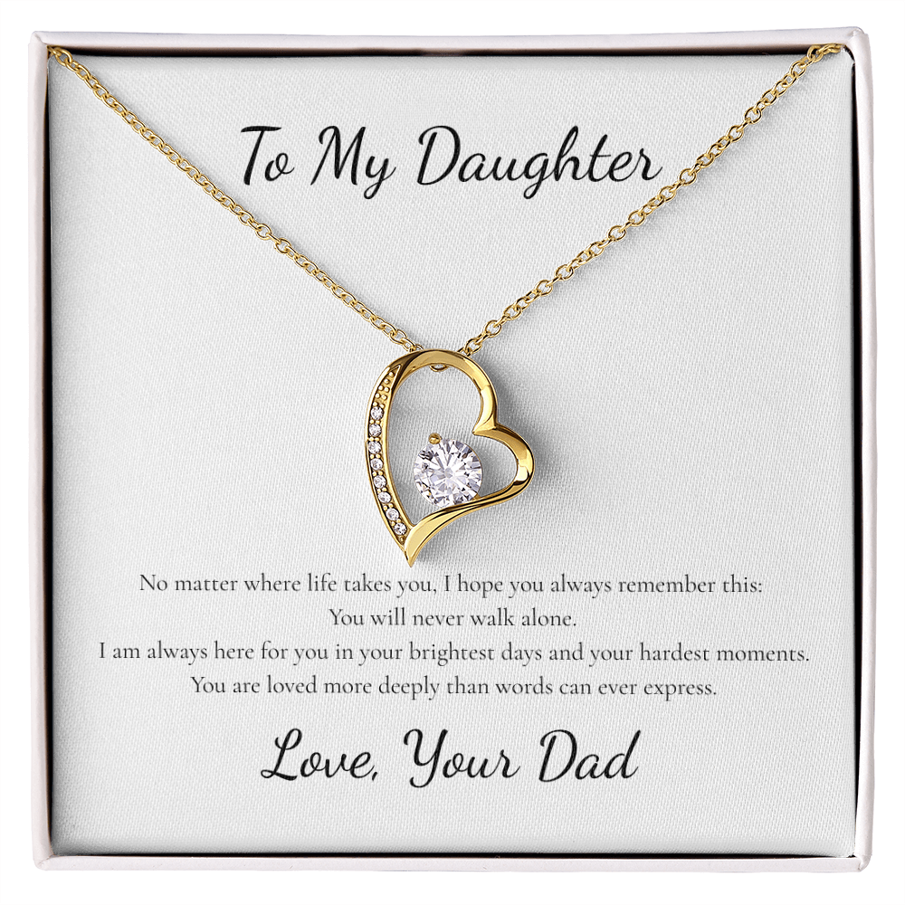 To My Daughter Forever Love Necklace