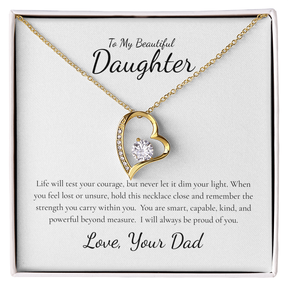 To My Daughter Forever Love Necklace