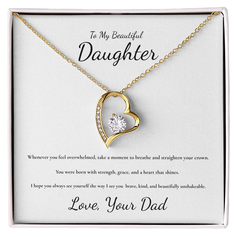 To My Daughter Forever Love Necklace