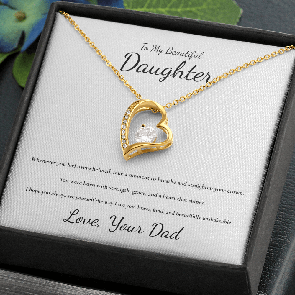 To My Daughter Forever Love Necklace